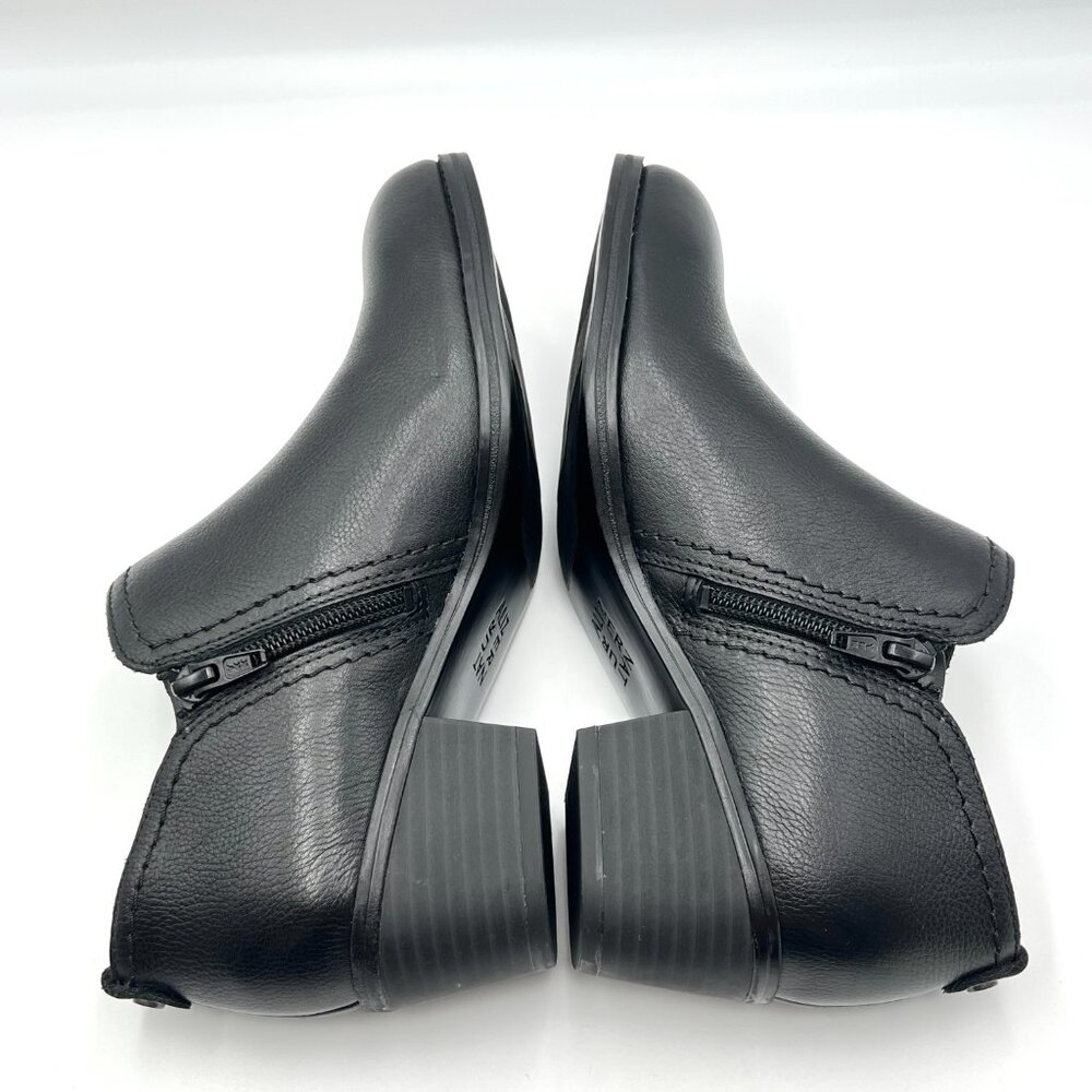 6.5W 6.5 WIDE Naturalizer Zarie Black Leather Ankle Boots Booties Shooties Shoes - Picture 8 of 15